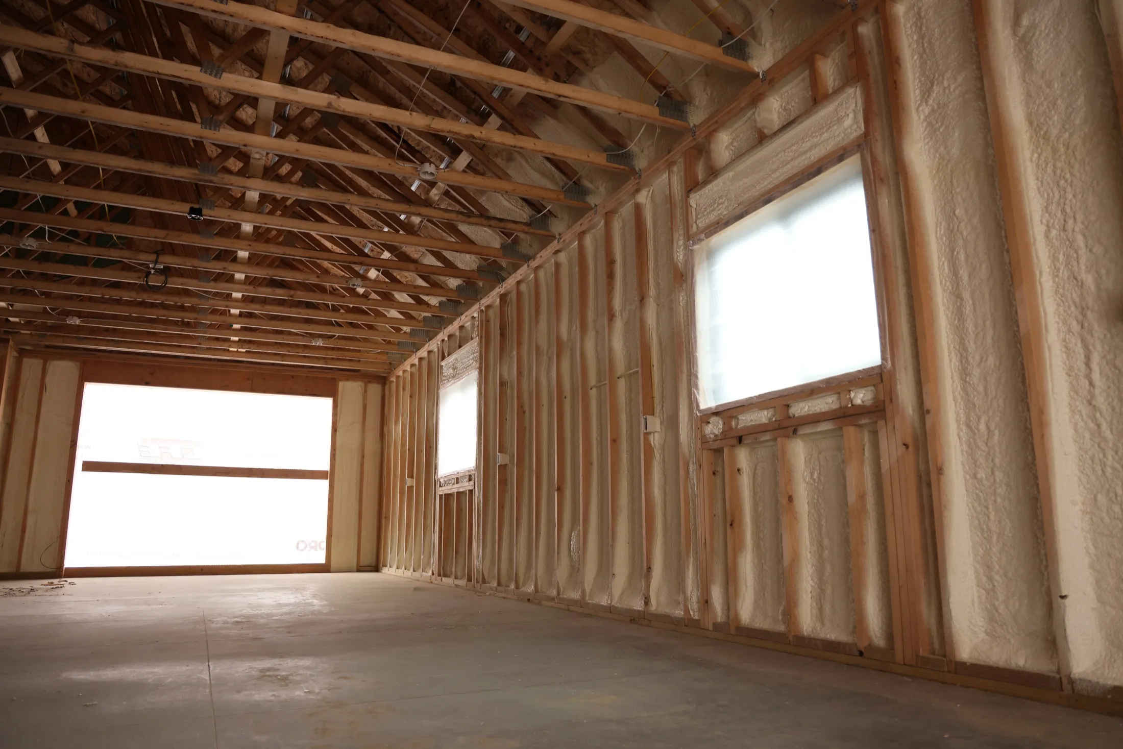 Spray Foam Insulation in a Midwest building